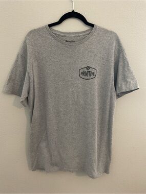 Primitive Light Gray Short Sleeve Logo Tee